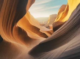 Stof per meter Antelope canyon in arizona - background travel concept © D'Arcangelo Stock
