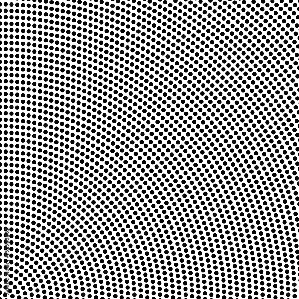 Poster abstract geometrical halftone dot pattern background - monochrome vector graphic design