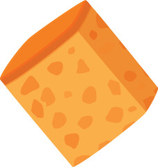 Nutrition bread croutons icon cartoon vector. Salt cubes. Crispy dietary