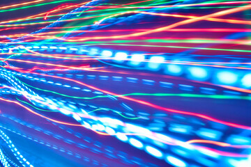 abstract background with light lines of different colors