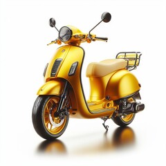 vintage scooter on white background
