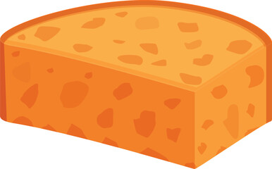 Mini bread croutons icon cartoon vector. Piece menu. Cube party