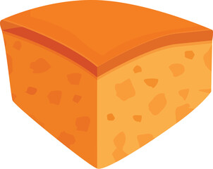 Health bread croutons icon cartoon vector. Crisp piece. Petite culinary