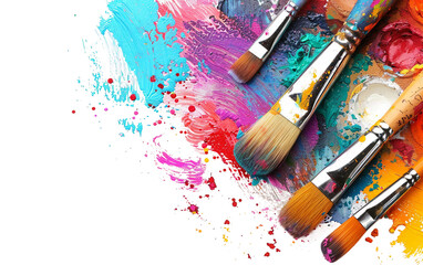 Fototapeta premium Dynamic Colorful Tools for Holi Artistic Expression Isolated on Transparent Background PNG.