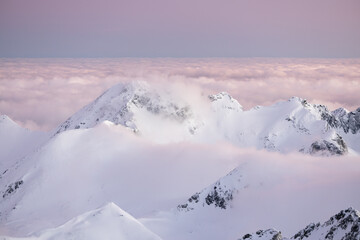 Sunrise over the High Tatras