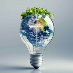 Odnawialne, zielone, ekologiczne źródła energii. Turbiny wiatrowe i panele fotowoltaiczne 