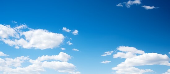 background of clear blue sky with clouds. copy space
