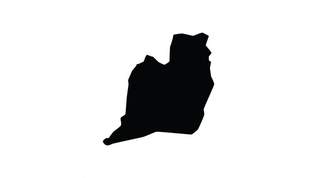 Animation forming a map of Samangan in Afghanistan