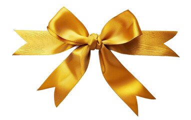 Festive Bow Shines with Glittering Ribbon Isolated on Transparent Background PNG.