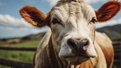 close up cow