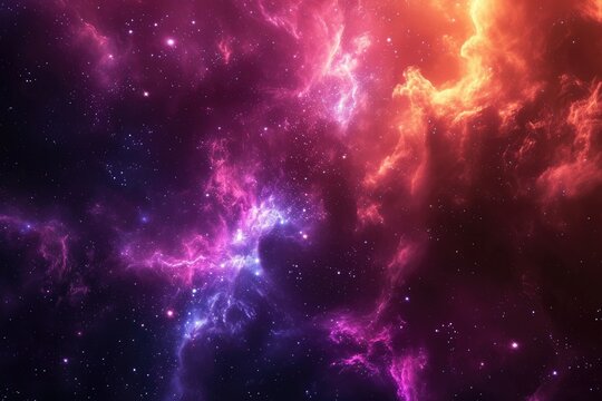 Cosmic canvas paints vibrant galactic scenery