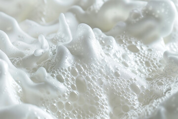 White foam close up - obrazy, fototapety, plakaty