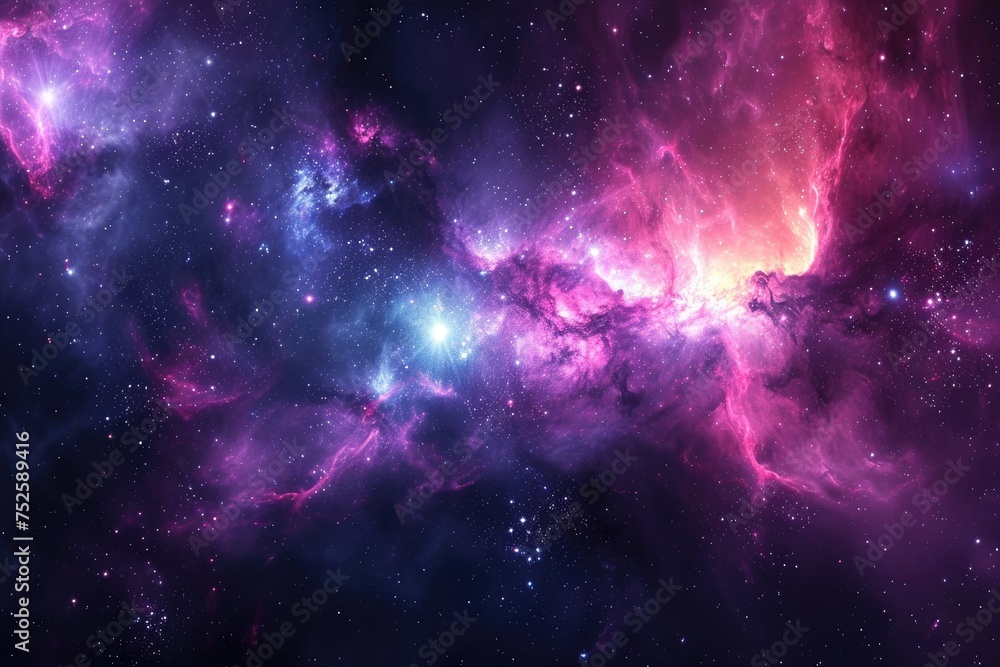 Wall mural galactic enchantment dazzles with brilliant cosmic allure