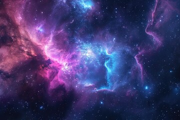 Fototapeta premium Celestial kaleidoscope paints colorful galaxy tapestry