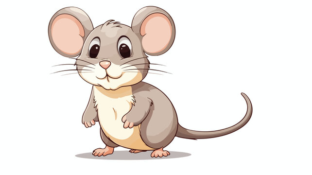 Cartoon mouse freehand draw cartoon vector illustration