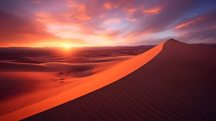 Türaufkleber Sunset over sand dunes in Death Valley National Park, California © A