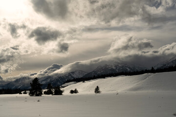 Storm clouds over the Tetons; Grand Teton NP; Wyoming