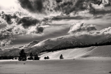 Storm clouds over the Tetons; Grand Teton NP; Wyoming