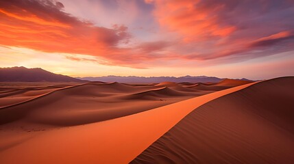 Beautiful panoramic view of the Sahara desert in Morocco, Africa - obrazy, fototapety, plakaty