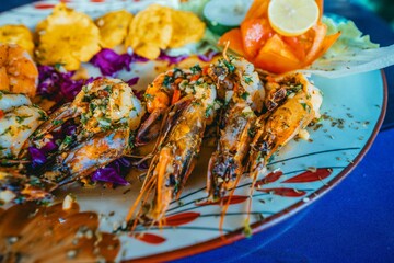 fried fish with coconut rice