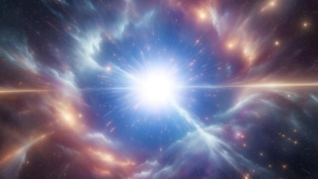 A star that exploded in space, forming a nebula.