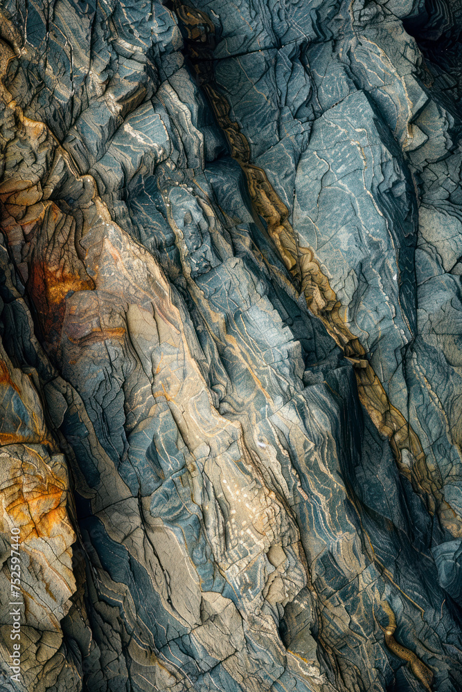 Poster vertical texture patterns and colors on a cliff of a beach.