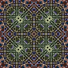 Seamless abstract square pattern. Watercolor and alcohol ink. Author's patterns