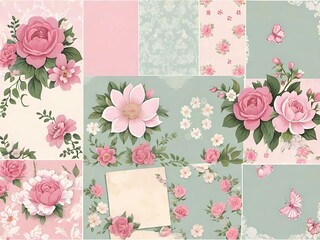 background with floral pattern