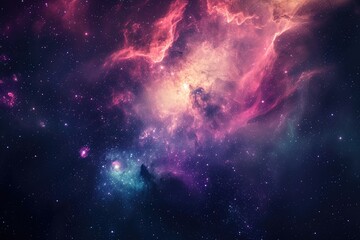 Celestial dreamscape shimmers with colorful astral beauty - obrazy, fototapety, plakaty
