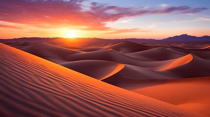 Sand dunes at sunset in Death Valley National Park, California, USA