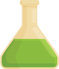 Biogas flask icon cartoon vector. Green energy bio. Plant nature technology