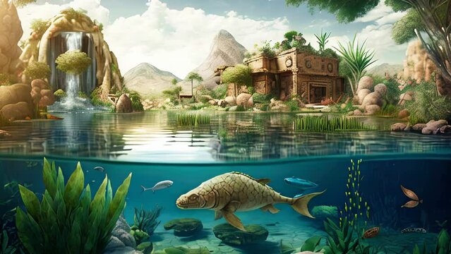 Game background: In 10,000 BC, the forests surrounding lakes were plentiful with water creatures and vegetation, making it a crucial ecosystem that supported a diverse range of species.
