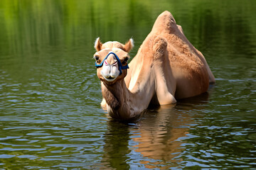 Happy Camel in the Water!
