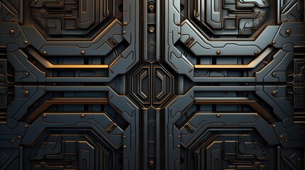 Abstract background with metal texture lines and shapes.