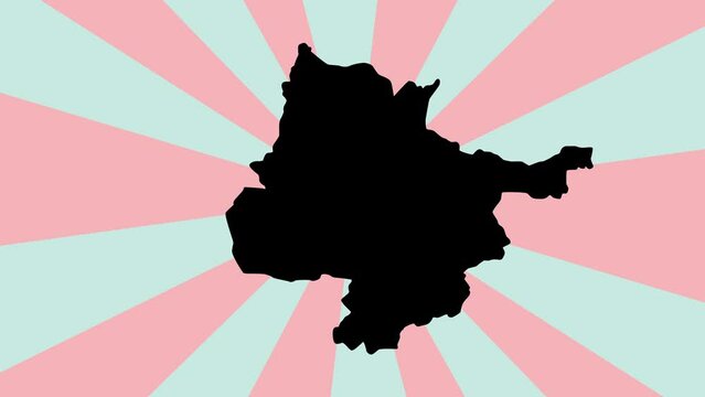 map of Herat in afghanistan with rotating background