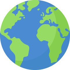 Planet Earth vector icon, Earth day flat globe symbol