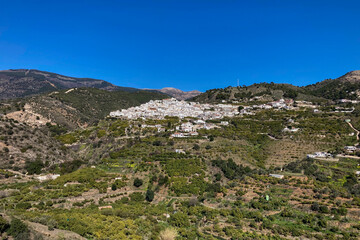Fototapeta na wymiar Panoramic view of white villages in Andalusia, Spain 
