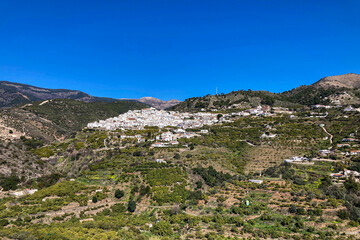 Panoramic view of white villages in Andalusia, Spain 