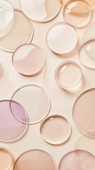 pastel-toned chic setting for showcasing beauty products with elegance.