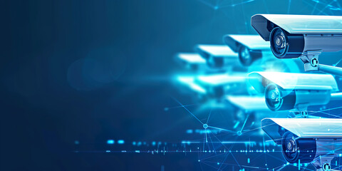 professional set of security camera, illustration