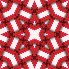 Seamless woven star pattern of stripes and lines. Square abstract pattern.