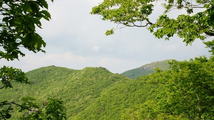 Beautiful mountain scenery in Korea