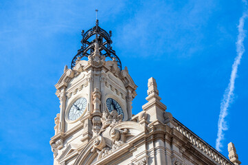 Fototapeta premium Spanish architecture on the public commercial and historical streets in Valencia, Spain