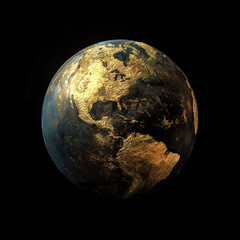 Gold planet Earth