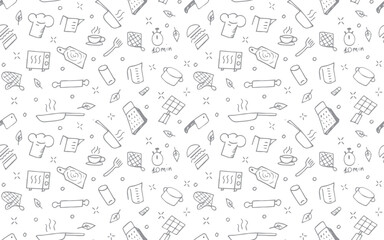 seamless pattern. doodle pattern. a pattern for textiles. textile. package. package. print. background. colored background. beautiful pattern style. kitchen. kitchen utensils. apron.