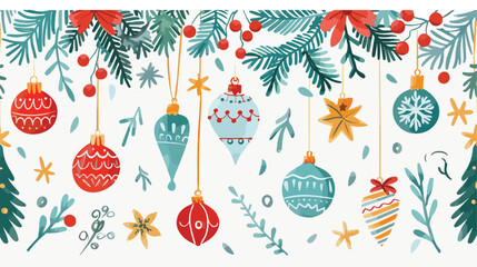 Free vector great background with Christmas decoration