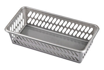 Grey plastic basket