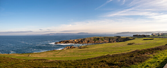 Panoramic view of La Coruna, Galicia, Spain. Atlantic Coast