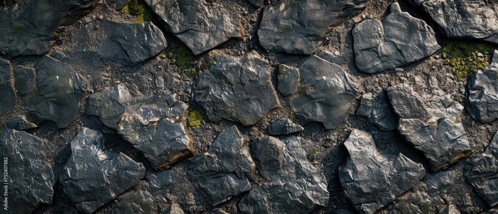 Aufkleber basalt texture tile. abstract background. ai generative.