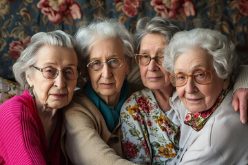 Group portrait of senior women